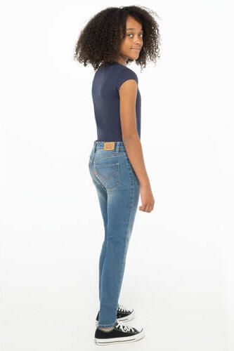 Levis Levi's Kids 710 super skinny jeans keira Blauw Meisjes Stretchdenim Effen 140 - Foto 5