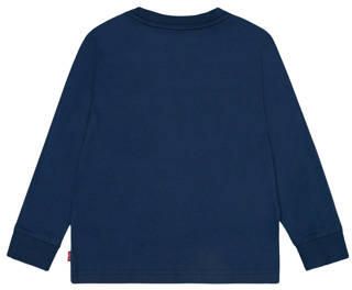 Levis Levi's Kids baby longsleeve Batwing met logo donkerblauw Katoen Ronde hals 98 (36 M)