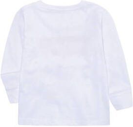 Levis Levi's Kids baby longsleeve Batwing met logo wit Katoen Ronde hals 74-80 12M
