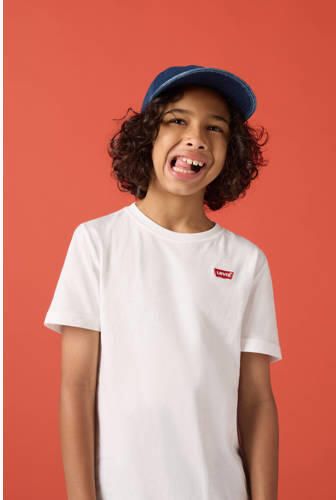 Levis Levi's Kids basic T-shirt Batwing chest met logo wit Jongens Katoen Ronde hals 140 - Foto 2