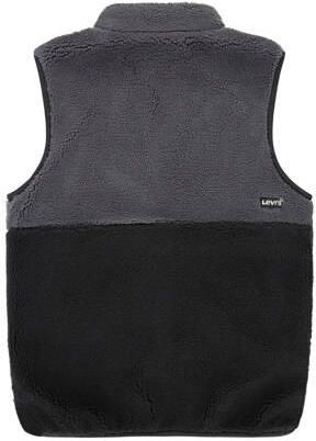 Levis Levi's Kids bodywarmer zwart grijs Jongens Teddy Opstaande kraag Meerkleurig 128 - Foto 3