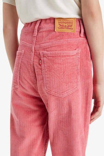 Levis Levi's Kids corduroy mom broek donkerroze 140 | Broek van Levi's - Foto 2