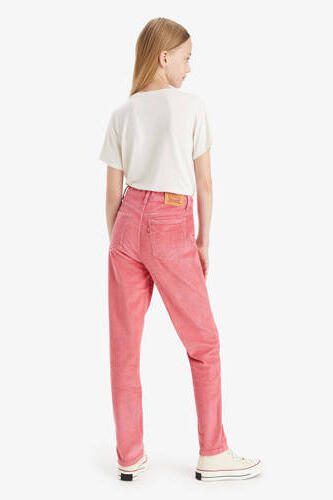 Levis Levi's Kids corduroy mom broek donkerroze 140 | Broek van Levi's - Foto 4