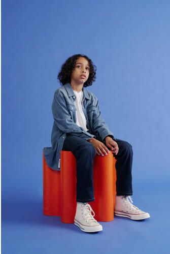 Levis Levi's Kids denim overhemd Barstow western vintage stone Blauw Effen 152 - Foto 3