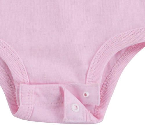 Levis Levi's Kids giftset Classic Batwing met romper roze wit Katoen Ronde hals 6-12 mnd - Foto 8