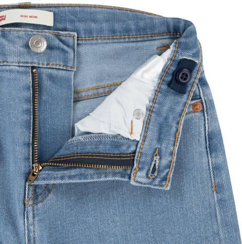 Levis Levi's Kids high waist mom jeans vibe check Blauw Meisjes Stretchdenim 116
