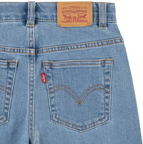 Levis Levi's Kids high waist mom jeans vibe check Blauw Meisjes Stretchdenim 116 - Foto 3