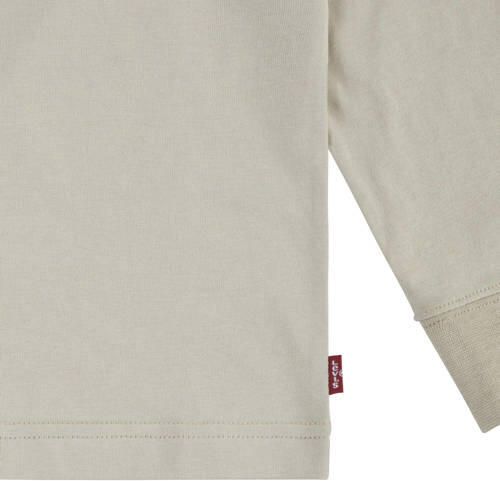 Levis Levi's Kids longsleeve Batwing met logo beige Jongens Katoen Ronde hals 140
