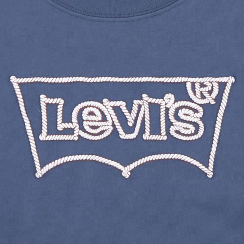 Levis Levi's Kids longsleeve ROPE BATWING met logo middenblauw Jongens Katoen Ronde hals 140