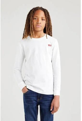 Levi's Kidswear Shirt met lange mouwen LVB LS GRAPHIC TEE SHIRT met logo borduursel voor jongens