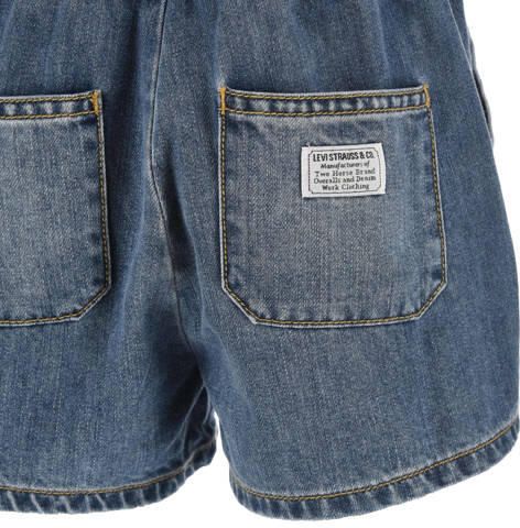 Levis Levi's Kids playsuit blauw Meisjes Denim Klassieke kraag Effen 140 - Foto 9
