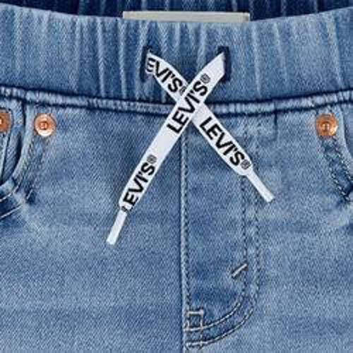 Levis Levi's Kids skinny jeans bermuda Dobby salt lake Denim short Blauw Jongens Stretchdenim 176 - Foto 3