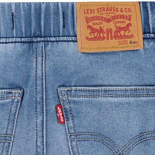 Levis Levi's Kids skinny jeans bermuda Dobby salt lake Denim short Blauw Jongens Stretchdenim 176 - Foto 4