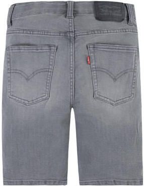 Levis Levi's Kids slim fit denim short graphite pencil Korte broek Grijs Jongens Stretchdenim 140 - Foto 3