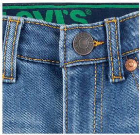 Levis Levi's Kids slim fit denim short slow roll Korte broek Blauw Jongens Stretchdenim 128 - Foto 2