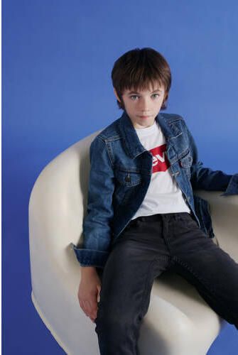 Levis Levi's Kids spijkerjas bristol Blauw Jongens Katoen Klassieke kraag Effen 110 - Foto 4