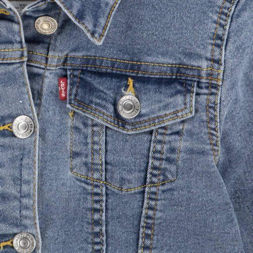 Levis Levi's Kids spijkerjas matter of fact Blauw Meisjes Stretchdenim Klassieke kraag 158 - Foto 6