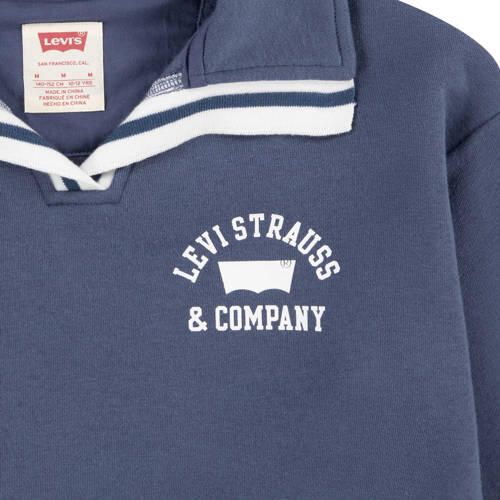 Levi's Kidswear Sweatshirt LVG COLLEGIATE LS COLLAR TOP met omslagkraag en zakken voor meisjes