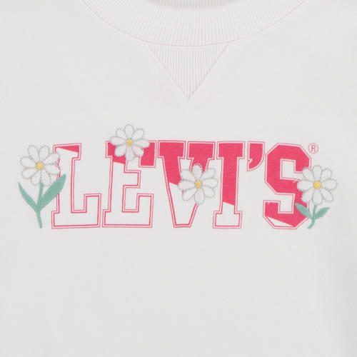 Levis Levi's Kids sweater met logo wit roze Logo 116 | Sweater van Levi's - Foto 2