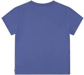 Levis Levi's Kids T-shirt BATWING met logo helderblauw Meisjes Biologisch katoen Ronde hals 116 - Foto 3