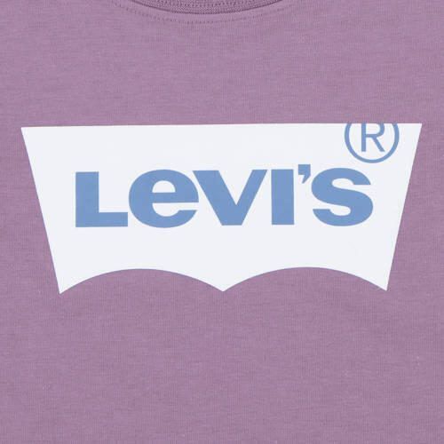 Levis Levi's Kids T-shirt BATWING met logo lichtpaars Jongens Katoen Ronde hals 116 - Foto 2