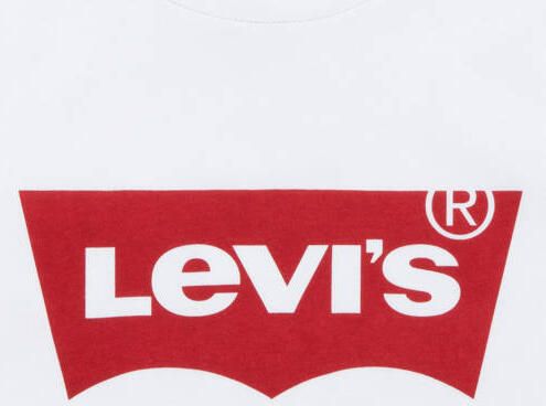 Levis Levi's Kids T-shirt BATWING met logo wit rood Meisjes Katoen Ronde hals 140 - Foto 5