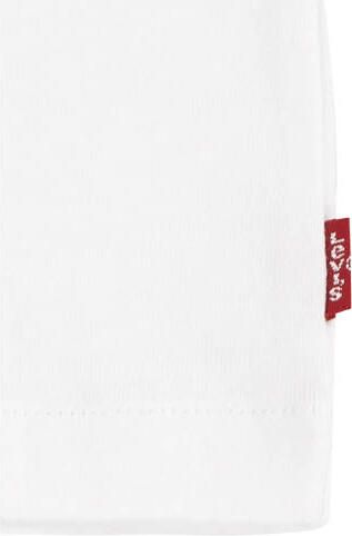 Levis Levi's Kids T-shirt LIGHT BRIGHT MEET & GREET met logo wit rood Meisjes Katoen Ronde hals 104