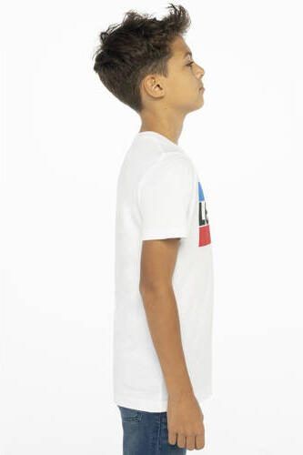 Levis Levi's Kids T-shirt met logo wit blauw rood Jongens Katoen Ronde hals Logo 116 - Foto 4