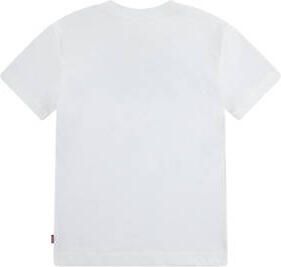 Levis Levi's Kids T-shirt met logo wit groen Jongens Biologisch katoen Ronde hals 116 - Foto 4
