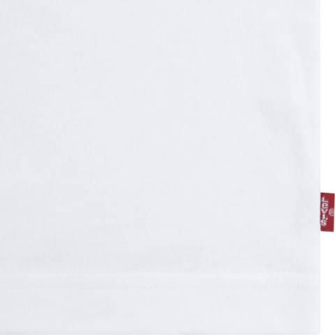 Levis Levi's Kids T-shirt met logo wit groen Jongens Biologisch katoen Ronde hals 128