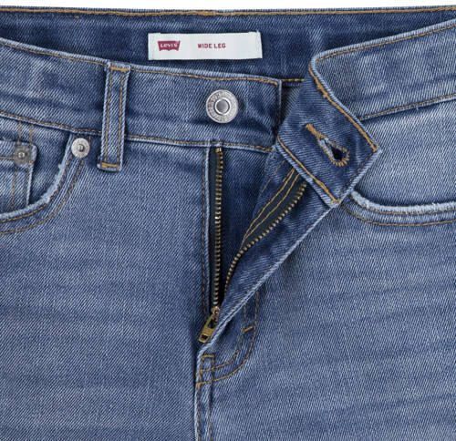 Levis Levi's Kids wide leg jeans DIG IT Blauw Meisjes Stretchdenim Effen 140 - Foto 2