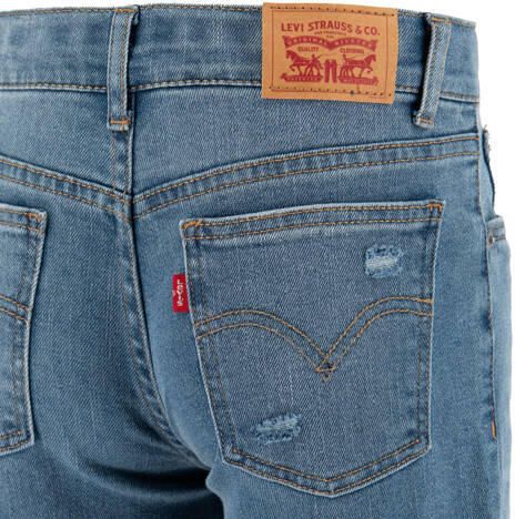 Levis Levi's Kids wide leg jeans DIG IT Blauw Meisjes Stretchdenim Effen 140 - Foto 12