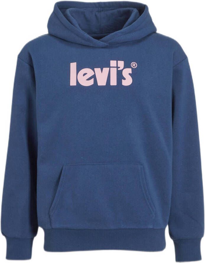 Levi's hoodie met logo donkerblauw
