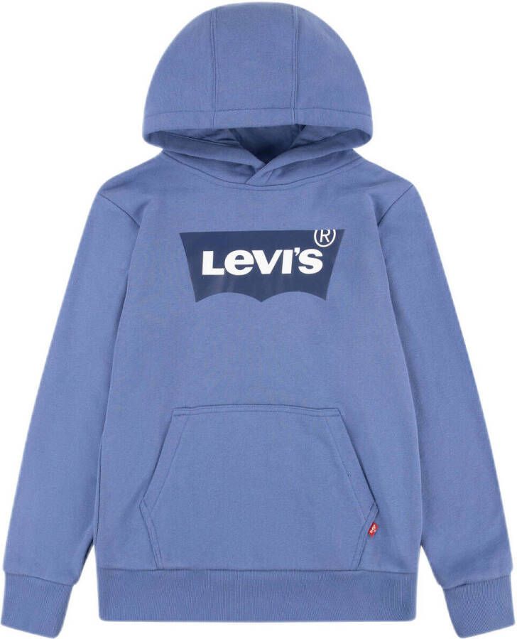 Levi's Kids hoodie Batwing met logo blauw