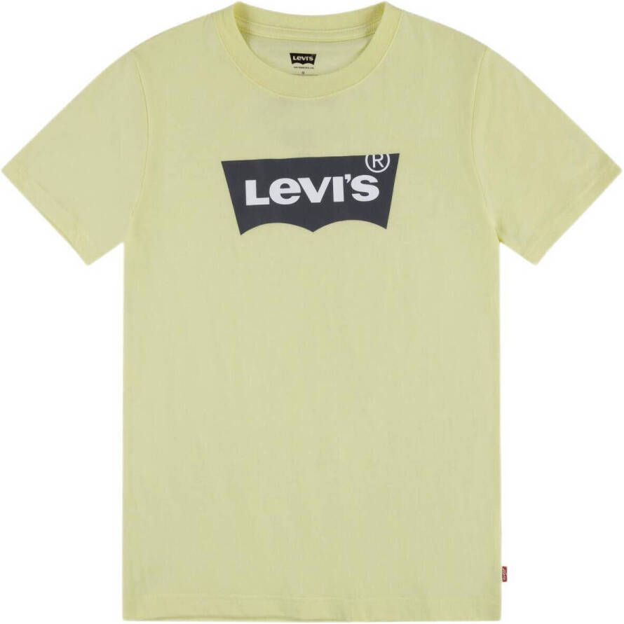 Levi's Kids T-shirt Batwing met logo groen