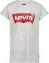 Levis Levi's Kids T-shirt Batwing met logo lichtgrijs Meisjes Katoen Ronde hals 158-164 - Thumbnail 3