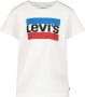 Levis Levi's Kids T-shirt met logo wit blauw rood Jongens Katoen Ronde hals Logo 140 - Thumbnail 3