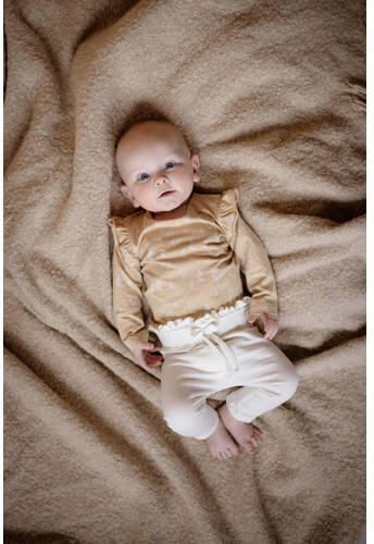 LEVV baby gebloemde longsleeve LNINANOS van katoen geelgroen Bloemen 44 - Foto 3
