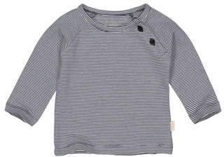 LEVV baby gestreepte basic longsleeve LNERONOS donkerblauw Jongens Katoen Ronde hals