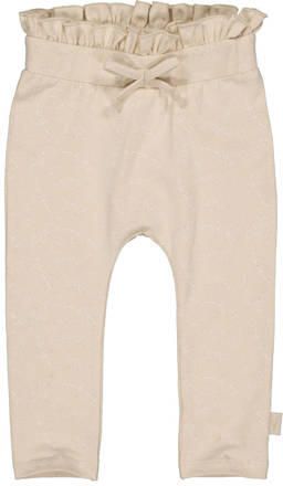 LEVV baby regular fit broek LNIRANOS Beige Meisjes Stretchkatoen Bloemen 68