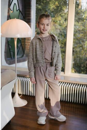 LEVV broek NINA taupe Bruin Meisjes Polyester Effen 116 - Foto 3