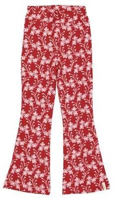 LEVV gebloemde flared broek rood Meisjes Katoen Bloemen