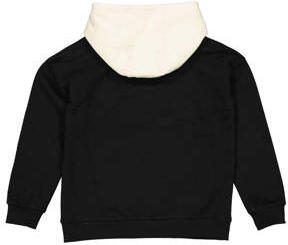 LEVV hoodie FONS met tekst zwart wit Sweater Tekst 140 - Foto 3