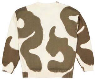 LEVV katoenen sweater met print taupe Bruin All over print - Foto 3