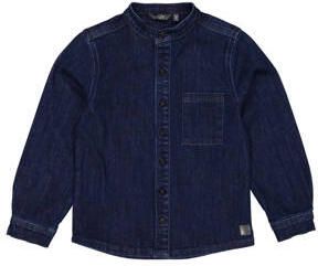 LEVV Little denim overhemd donkerblauw Effen