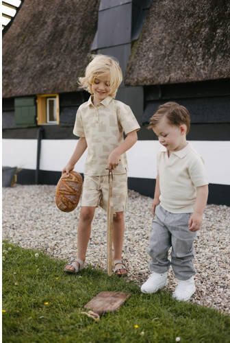LEVV Little polo met print zand Beige Jongens Viscose Polokraag All over print - Foto 2