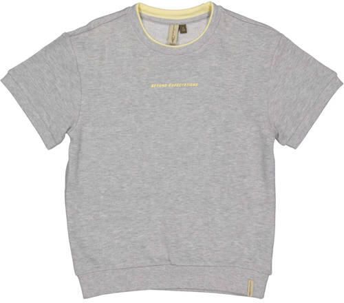 LEVV Little T-shirt lichtgrijs Jongens Sweat Ronde hals Gemêleerd