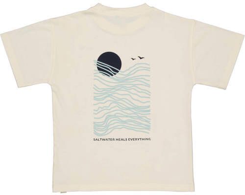 LEVV Little T-shirt met backprint ecru Jongens Katoen Ronde hals Backprint - Foto 2