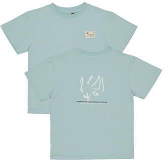 LEVV Little T-shirt met backprint lichtblauw Jongens Katoen Ronde hals