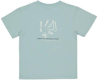LEVV Little T-shirt met backprint lichtblauw Jongens Katoen Ronde hals - Foto 2